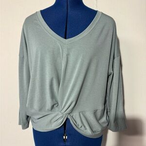 Athleta sage green V-Neck Top